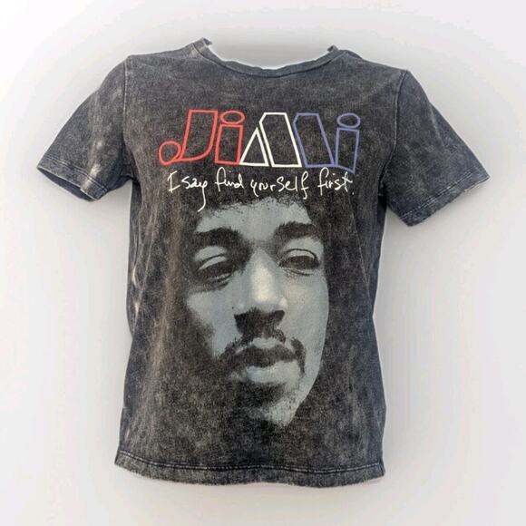 Authentic Hendrix Other - Jimi Hendrix Find Yourself First Grey T Shirt Youth M 8 Womens S Babydoll Tee